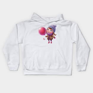 Little happy girl Kids Hoodie